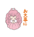 ピンクの女の子たちのスタンプ（個別スタンプ：7）
