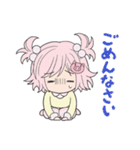 ピンクの女の子たちのスタンプ（個別スタンプ：10）