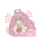 ピンクの女の子たちのスタンプ（個別スタンプ：11）