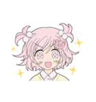ピンクの女の子たちのスタンプ（個別スタンプ：15）