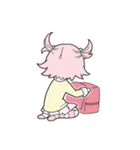 ピンクの女の子たちのスタンプ（個別スタンプ：20）