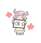 ピンクの女の子たちのスタンプ（個別スタンプ：29）