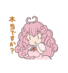 ピンクの女の子たちのスタンプ（個別スタンプ：34）