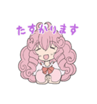 ピンクの女の子たちのスタンプ（個別スタンプ：35）