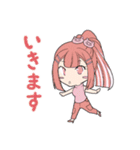 ピンクの女の子たちのスタンプ（個別スタンプ：37）