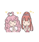 ピンクの女の子たちのスタンプ（個別スタンプ：38）