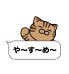 キジトラ猫✨吹き出しデカ文字✨大和猫（個別スタンプ：40）