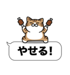 キジ白猫✨吹き出しデカ文字スタンプ✨大和猫（個別スタンプ：34）