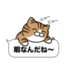 キジ白猫✨吹き出しデカ文字スタンプ✨大和猫（個別スタンプ：37）