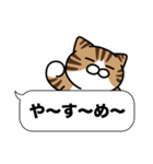 キジ白猫✨吹き出しデカ文字スタンプ✨大和猫（個別スタンプ：40）