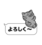 サバトラ猫✨吹き出しデカ文字✨大和猫（個別スタンプ：13）