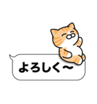 茶白猫✨吹き出しデカ文字スタンプ✨大和猫（個別スタンプ：13）