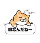 茶白猫✨吹き出しデカ文字スタンプ✨大和猫（個別スタンプ：37）