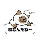 シャム猫✨吹き出しデカ文字スタンプ✨大和猫（個別スタンプ：37）