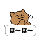 毛長茶猫✨吹き出しデカ文字スタンプ✨大和猫（個別スタンプ：8）