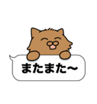 毛長茶猫✨吹き出しデカ文字スタンプ✨大和猫（個別スタンプ：21）