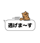 毛長茶猫✨吹き出しデカ文字スタンプ✨大和猫（個別スタンプ：23）