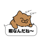 毛長茶猫✨吹き出しデカ文字スタンプ✨大和猫（個別スタンプ：37）