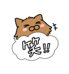 毛長茶猫✨吹き出しデカ文字スタンプ✨大和猫（個別スタンプ：39）