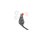 ねこ鉛筆画スタンプ（個別スタンプ：7）