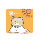 夏を楽しむクマのスタンプ（個別スタンプ：15）