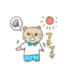 夏を楽しむクマのスタンプ（個別スタンプ：19）