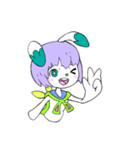ウサギのYumiちゃん（個別スタンプ：1）