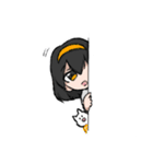 カチューシャちゃんとねこ（個別スタンプ：6）