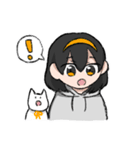 カチューシャちゃんとねこ（個別スタンプ：9）