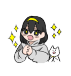 カチューシャちゃんとねこ（個別スタンプ：11）