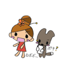 犬と女の子のスタンプ4（個別スタンプ：11）