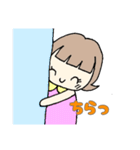 たえの笑顔であいさつ(パステル好き女の子)（個別スタンプ：18）