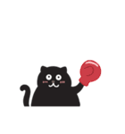 動く黒猫♥（個別スタンプ：1）