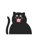 動く黒猫♥（個別スタンプ：19）