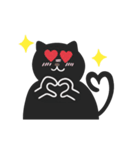動く黒猫♥（個別スタンプ：21）
