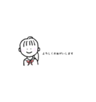 セーラ服のおんなの子たち（個別スタンプ：4）