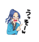 反応が異なる2人のスタンプ（個別スタンプ：6）