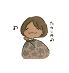 日常使いできる水彩画の女の子スタンプ（個別スタンプ：13）