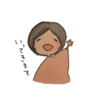 日常使いできる水彩画の女の子スタンプ（個別スタンプ：25）