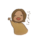 日常使いできる水彩画の女の子スタンプ（個別スタンプ：26）