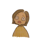 日常使いできる水彩画の女の子スタンプ（個別スタンプ：29）