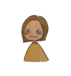 日常使いできる水彩画の女の子スタンプ（個別スタンプ：30）