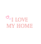 お家ᶫᵒᵛᵉスタンプ❤︎"（個別スタンプ：1）