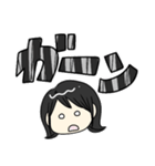 黒髪でか文字女子（個別スタンプ：30）