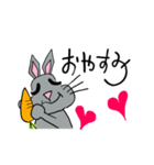 うさぎさんルーティーン（個別スタンプ：1）