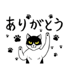 うちの子 はちわれねこ2 筆ペンタッチの（個別スタンプ：4）