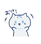 まろまゆのしろいねこ（個別スタンプ：1）