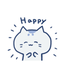 まろまゆのしろいねこ（個別スタンプ：3）