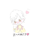 ゆるふわ乙女とくまねこコンビ（個別スタンプ：3）