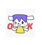 前髪のあるうさぎのスタンプです。（個別スタンプ：1）